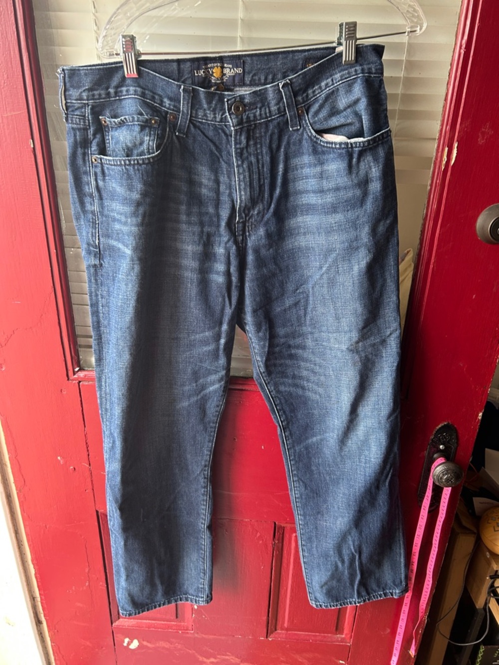 Lucky Brand Men's Dark Blue Straight Jeans